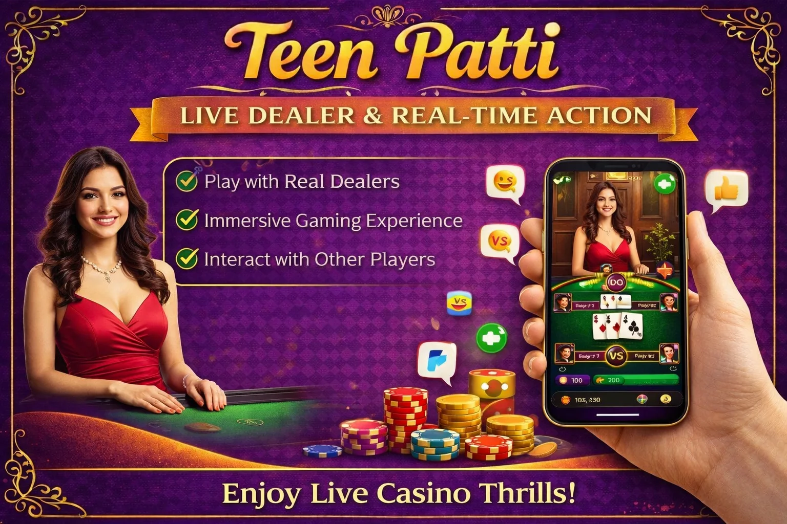 Live Dealer Teen Patti Experience